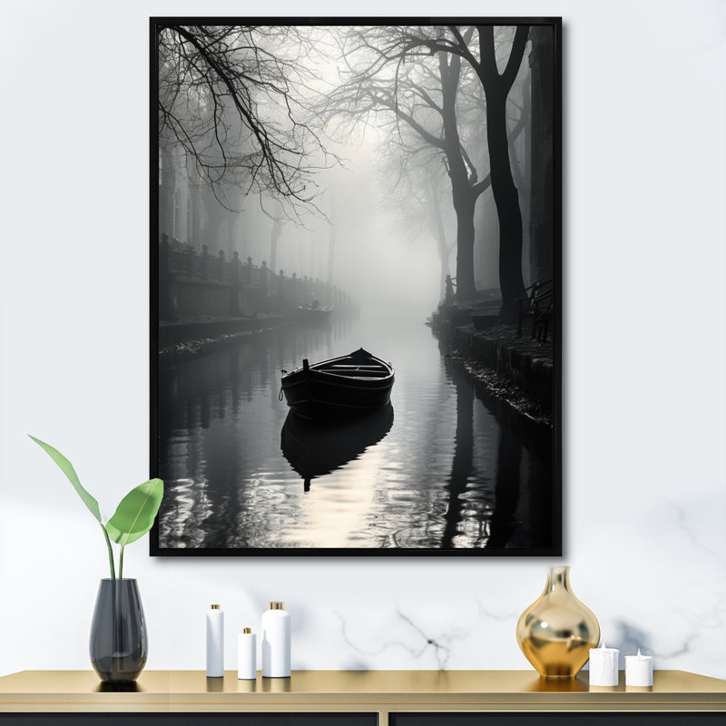 Impression sur toile graphite sur toile, Cadre flottant noir, H 32 po x l 24 po x P 1 po