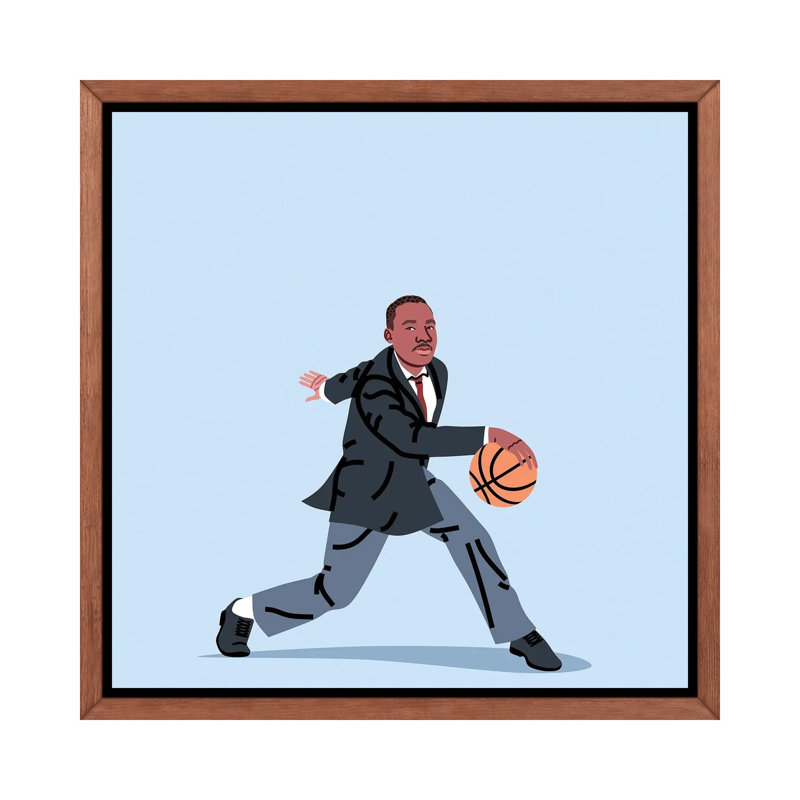 «Balling Martin» par Elad Shagrir - impression, Cadre flottant brun, H 18 po x l 18 po x 1,5 po
