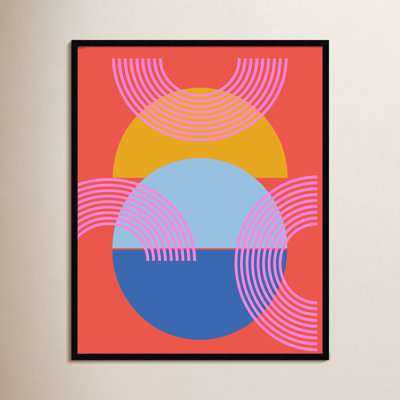 Shapes and Arches in Red Print