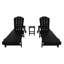 Ensemble de chaises longues inclinables extérieures en poly Lagune-87829562