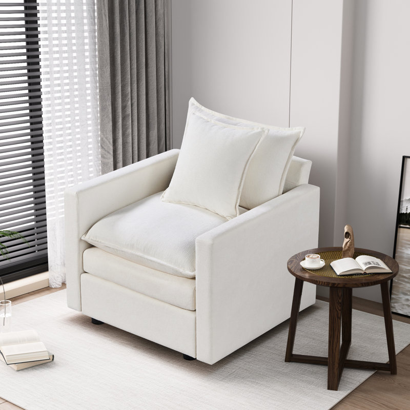 Fauteuil confortable avec revêtement en chenille - Housse de détente et de salon pour un espace confortable et élégant