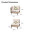  Ensemble de conversation modulaire en osier avec coussins 2 pièces Yardgrace