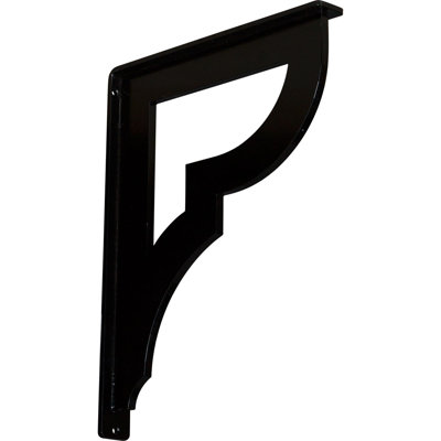 1 1/2"W x 12"D x 15"H Bradford Wrought Iron Bracket, (Single center brace) (6-Pack)