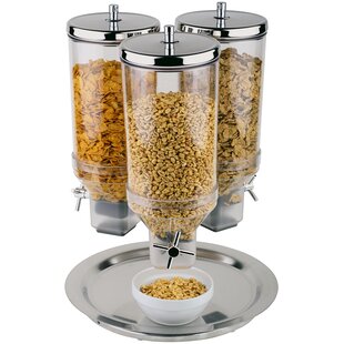 Rotation 4.5 L Cereal Dispenser with 3 Containers
