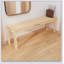 Banc à chaussures en bois massif de 52 pouces avec design moderne pour le hall d'entrée, le couloir et le rangement du salon