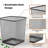 Maxel 10L Square Open Waste Bin Metal Mesh Bins Nonslip Pack of 2 Waste Paper Bin For Home Office