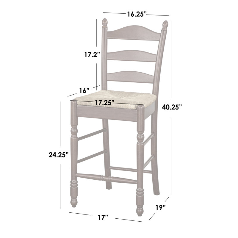 Tabouret de bar et de comptoir Amasya, Blanc, Tabouret de comptoir (assise de 24 po de hauteur)