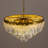 24" Modern Round Crystal Chandelier Gold