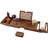 Nazirah Freestanding and No Mounting / Installation Required Bamboo Bath Caddy-1866064384