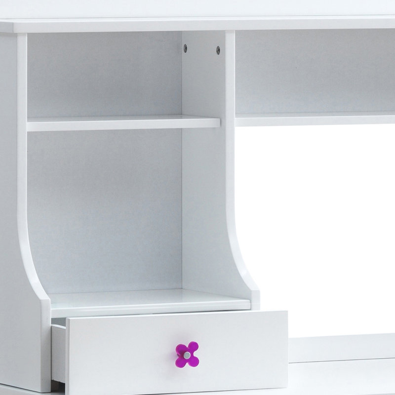 Huche de bureau 1 tiroir blanc Talmadge