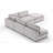 Nuccio 5-Piece Minimalist Modern Soft-Upholstered Sectional With Ottoman-131637173-131637174
