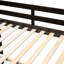 Lit mezzanine avec espace de rangement et 3 tiroirs, bureau escamotable inclus, lit de construction solide, tiroirs dynamiques