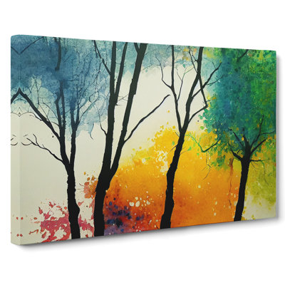 Glorious Trees Abstract - Wrapped Canvas