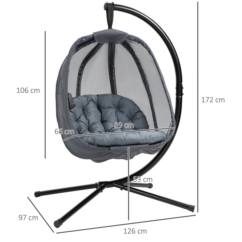 Nescatunga Porch Swing, Light Grey, Grey