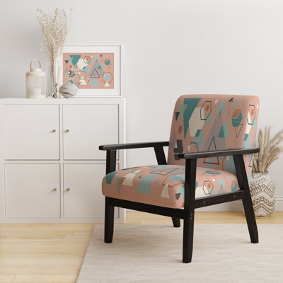 Fauteuil d'appoint rembourré «Ghiwa - Geometric Hexagons I»