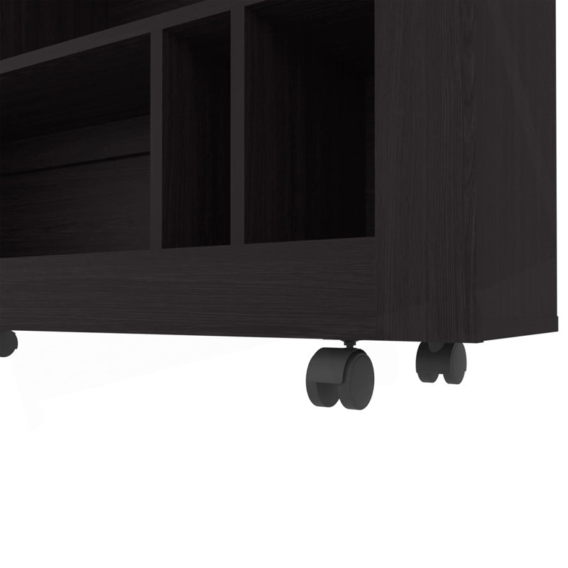 Console en mélamine avec rangement ouvert Wengue, Wengé