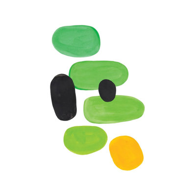 Lime Green Pebbles by EnShape - Wrapped Canvas Gallery-Wrapped Canvas Giclée