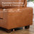 71.5" Vegan Leather Sofa with Wide Square Arms and Storage Pockets for Living Room Upholstered Couch-478038505