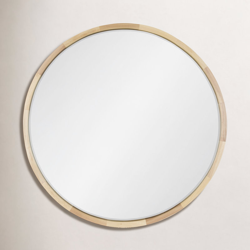 Glover Solid Wood Mirror, 30" x 30", Natural