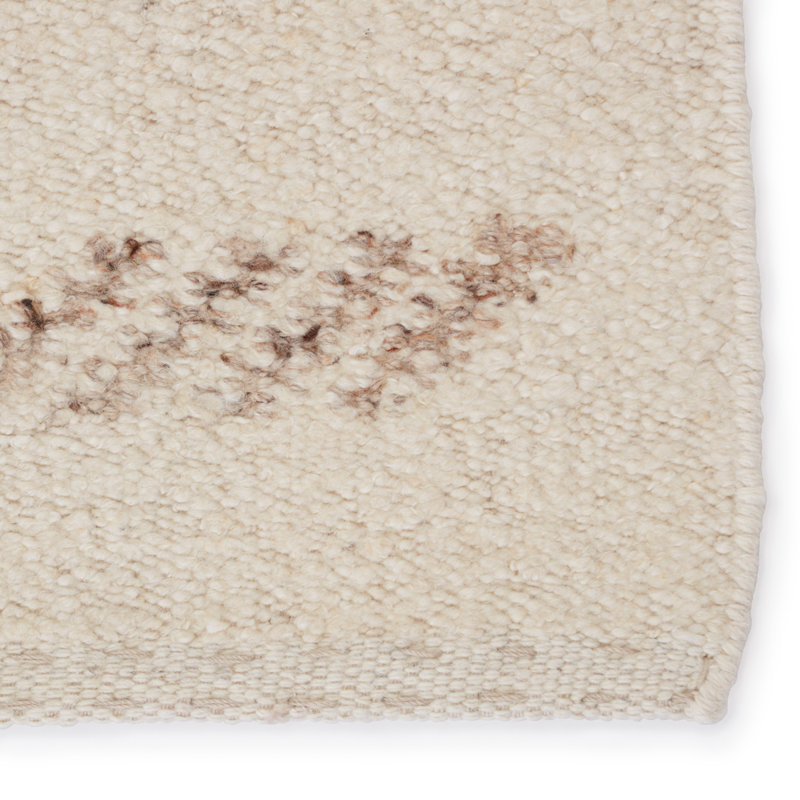 Jaipur Living Essek LEO02 Handmade Tribal Cream and Light Brown Area Rug (9'x12'), Rectangle 5' x 8'