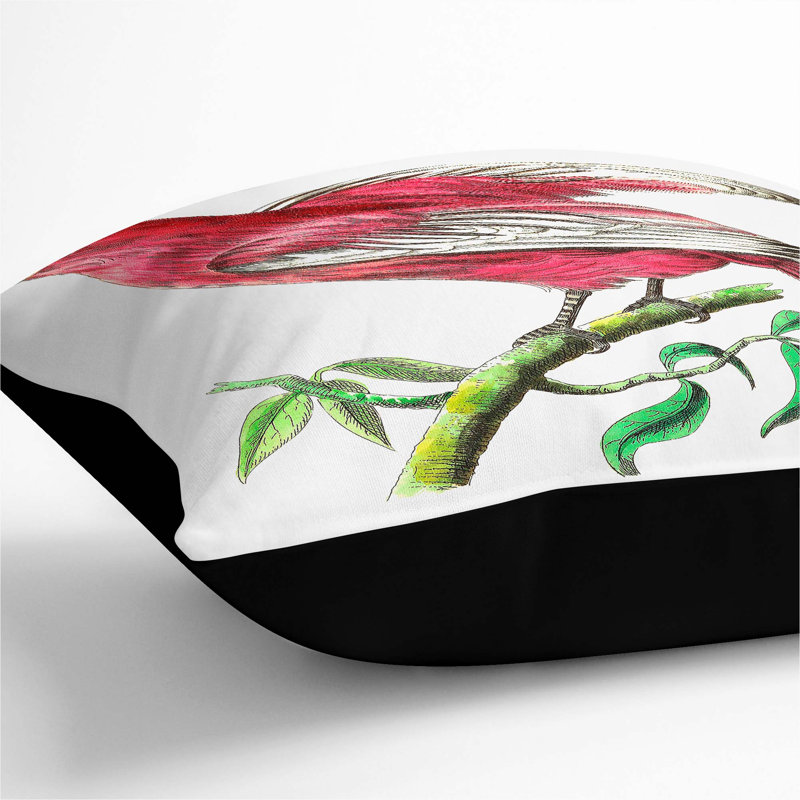 Square Throw Cushion, Black, 55cm H x 55cm W x 20cm D