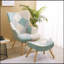 Ensemble de fauteuil d'appoint avec repose-pieds, fauteuil de salon et repose-pieds-697884439