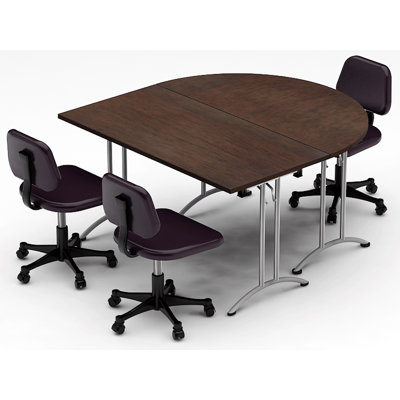 Acee Half-Round Meeting Table by Inbox Zero
