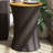 Patio Side Table Drum Shape Poly Rattan And Solid Wood-894074059
