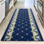 Tapis bleu touffeté à motif géométrique Ordingen-1049864558