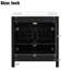 Meuble-lavabo de 30 po avec lavabo en céramique, armoire moderne noire, 2 portes et tablette en U pour lavabo pratique, armoire à 2 portes, fermeture silencieuse-481419140