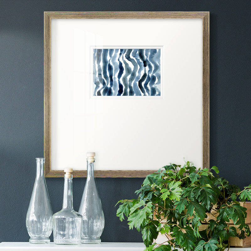 Dannie True Blue Wave II, reproduction d'art encadrée, H 17 po x l 17 po x P 1,25 po