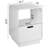 22.8" Tall Contemporary Side Table End Table with Storage Drawer, White-767949795