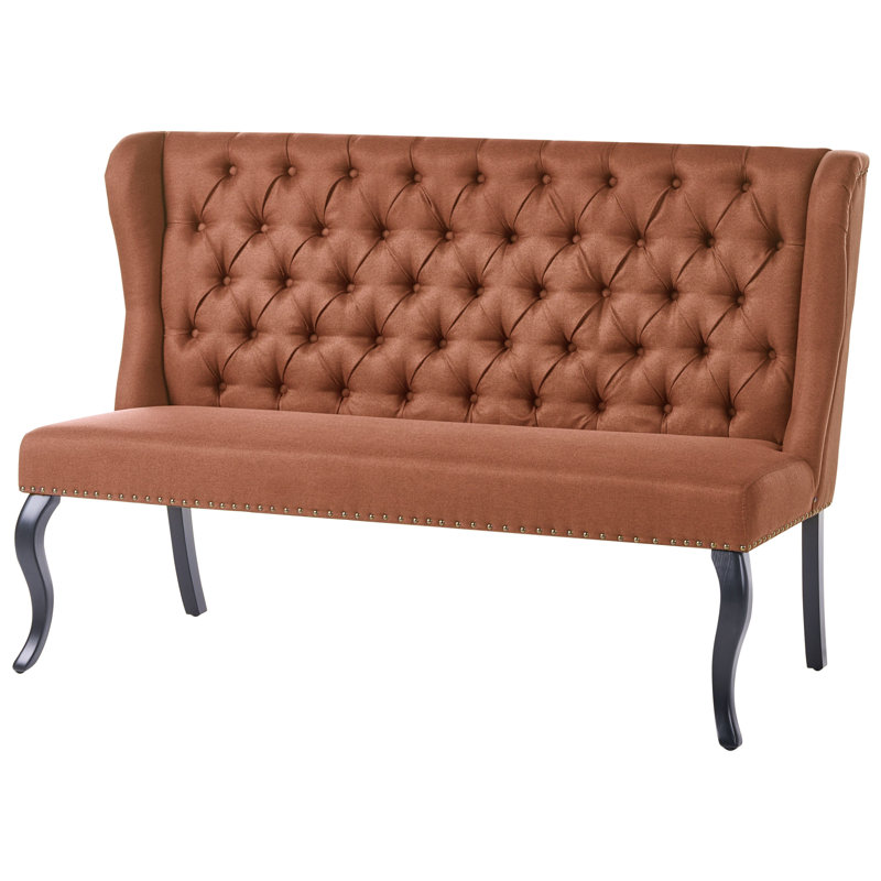 Fabric Upholstered Bench, Brown, Brown,