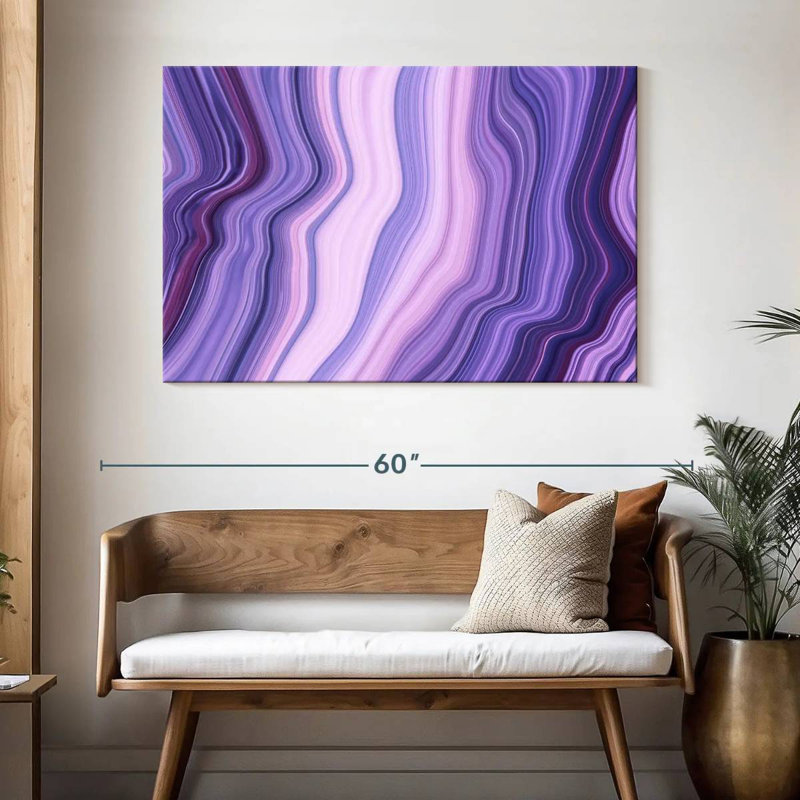 Avery Abstract Purple Layers, 32" H x 48" W