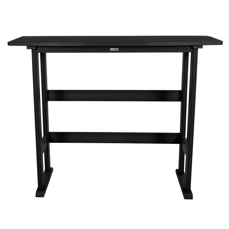 Arbnora Rectangular Outdoor Bar Table , 54'' in. W 21.05'' in. D, Black
