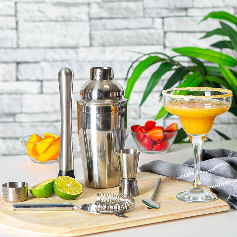 Margarita Cocktail Shaker Set, Silver