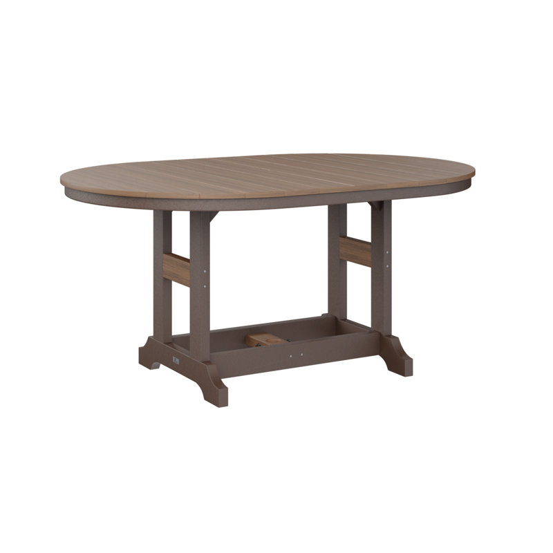 Table de bar Berlin Classic, Chocolat / Brun, Acajou antique, H 39,5 po x l 44 po x P 64 po