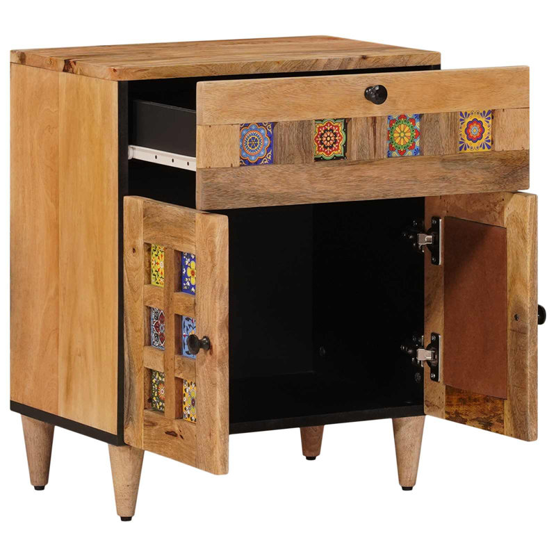 50cm W Solid Wood Bedside Table