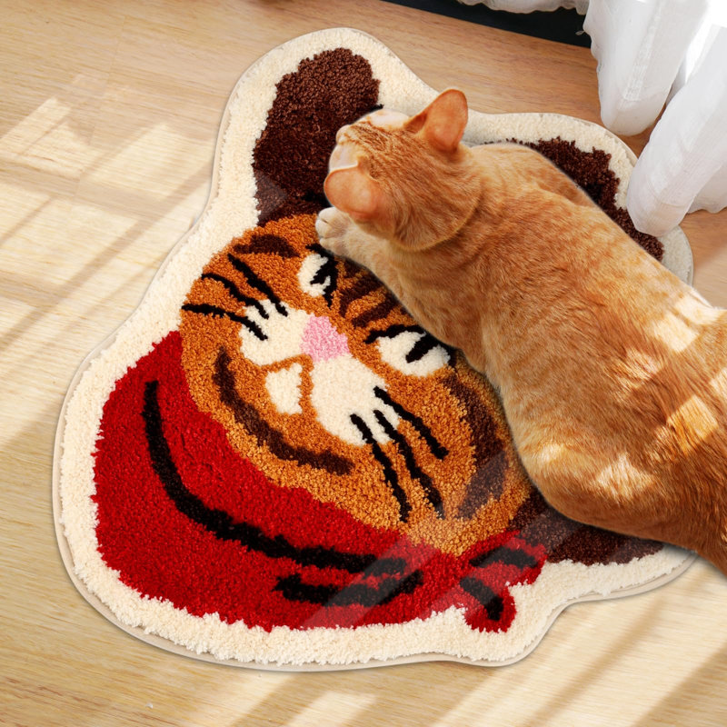 Tapis de bain pour chat Tapis de bain Western antidérapant avec tapis de bain Western