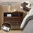 Bobbi Midcentury Modern 28''W 2-Drawer End Table with Charging Station and Open Shelf-780723588
