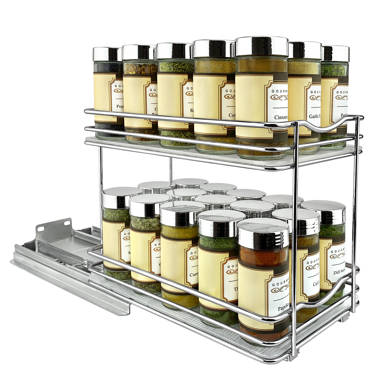 Lynk Professional Select Pull Out Cabinet Organizer, Slide Out Pantry Shelf  14-in W x 4.75-in H 1-Tier Cabinet-mount Metal Pull-out Under-sink Organizer  in the Cabinet Organizers department at