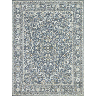 Hand Knotted Wool Area Rug in Charcoal