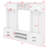 Detachable Hall Tree With Storage And Seven Hooks,  Hallway Coat Rack With Storage Drawers And Cabinet-1555528726