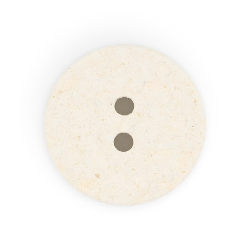 Bouton rond en coton recyclé Dritz, 18 mm, naturel, 9 boutons