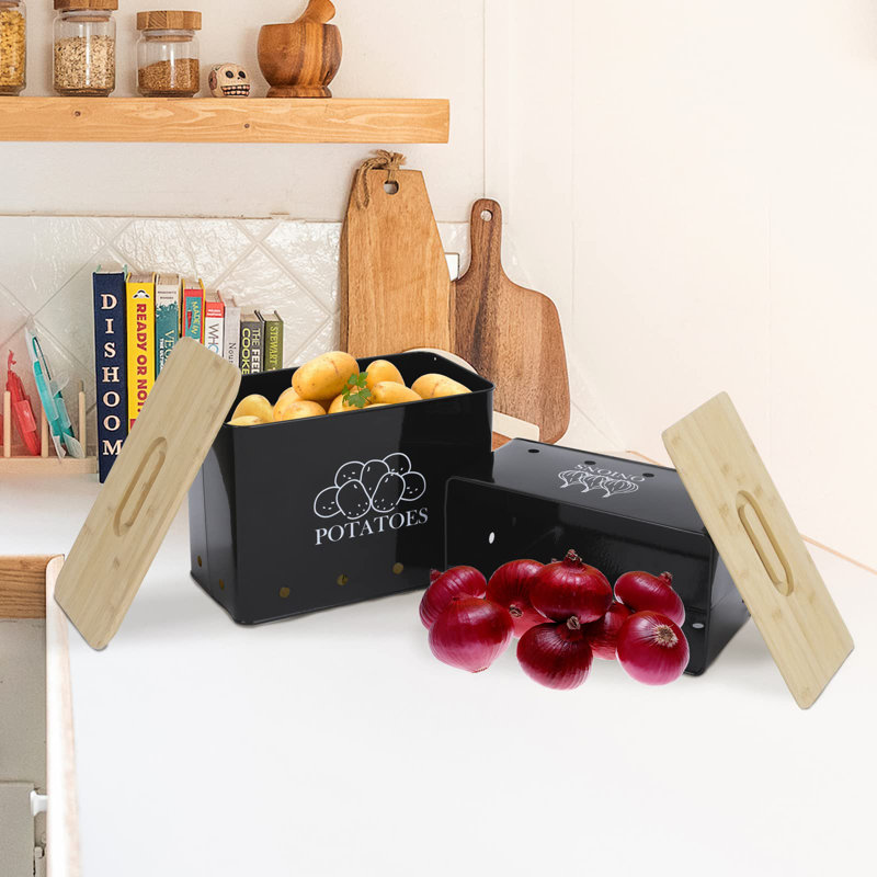 Boîtes de rangement Potato, Noir