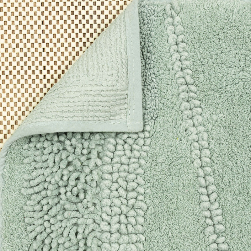Tapis de bain lavable à la machine antidérapant Laverne, L 27 po x L 45 po, Verre de mer