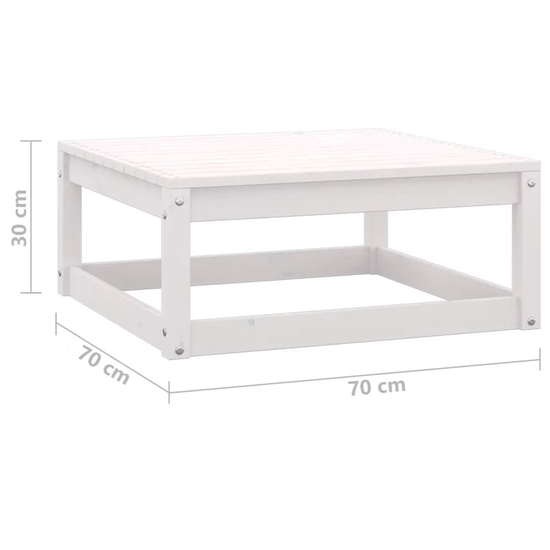 Mauriceville Solid Wood 3 - Person Seating Group, White