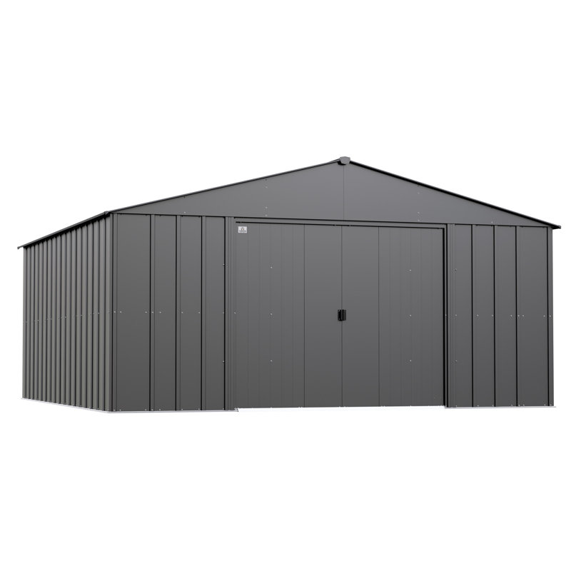 Classic Metal Shed, 14 X 14, Charcoal, Charcoal