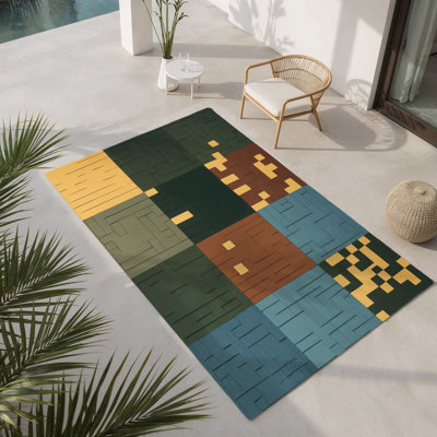 Tapis intérieur et extérieur Earth Grid Harmony