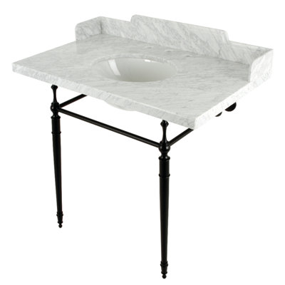 Lavabo de salle de bain rectangulaire avec trop-plein